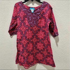Blue Juniper Graphic Print Tunic Dress